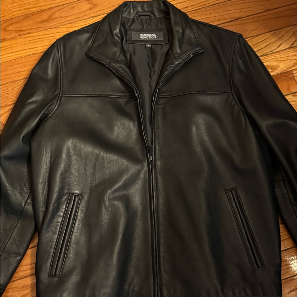 Kenneth Cole Black Leather Jacket